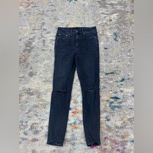 American Eagle Outfitters Black Ripped Knee Skinny Jeans